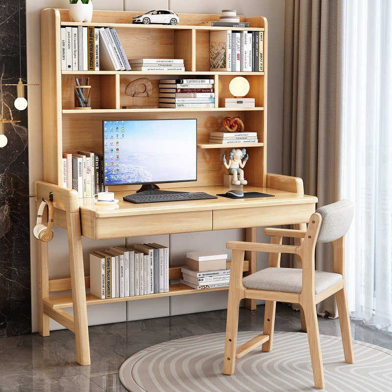 学习电脑桌简约儿童办公桌中小学生课桌椅桌书桌写字家用卧室实木