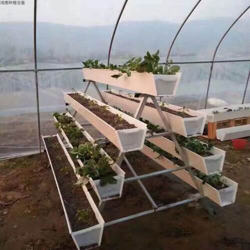 草莓立体种植槽无土栽培槽阳台种菜设备PVC梯形槽