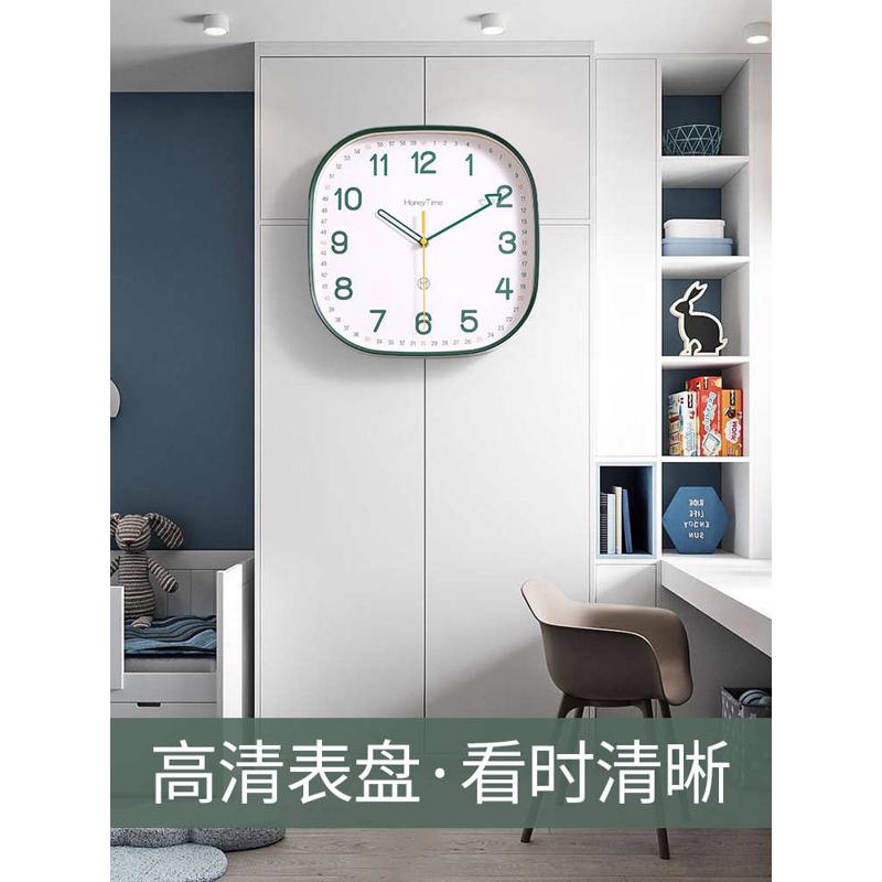 xyt现代简约挂钟客厅静音钟表家用挂墙石英卧室挂表新款2023方形