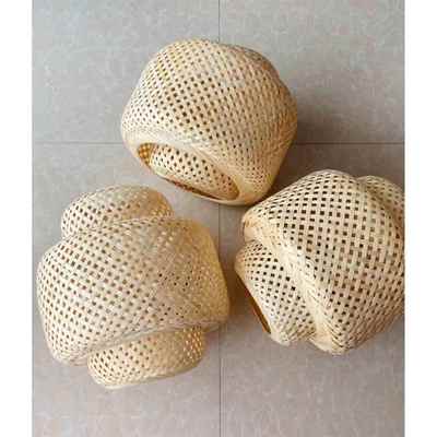 中式禅意茶室竹编吊灯餐厅饭店竹艺灯笼灯具复古个性创意民宿灯罩