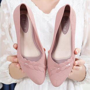 四季 夏季 浅口平底鞋 女式 百0317r 中跟厚跟楔形跟果冻凉鞋 包头时尚