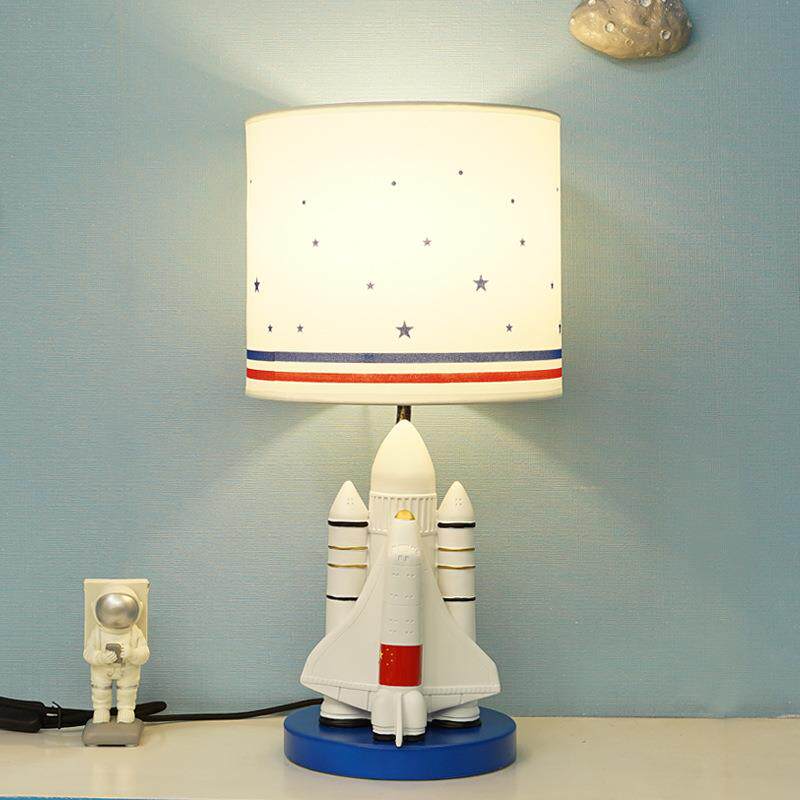 北欧航天飞机台灯儿童卧室床头灯男孩创意卡通简约火箭太空灯具