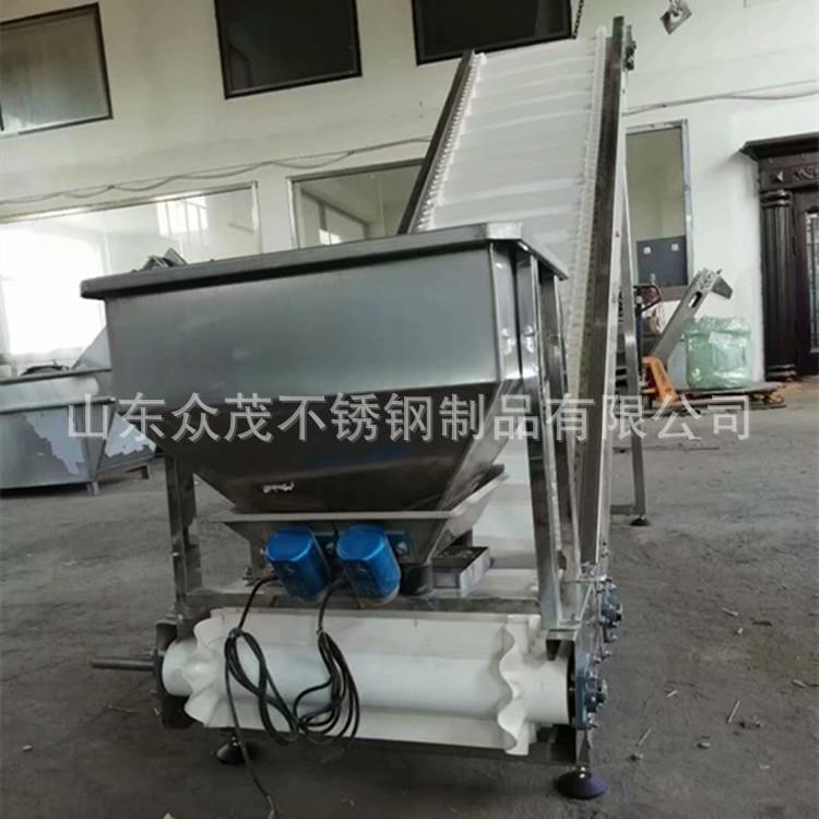 德仁食品皮带输送机不锈钢调速爬坡式输送机水平链板输送机