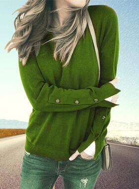 Long sleeved sweatshirt, women's base shirt, split sleeve