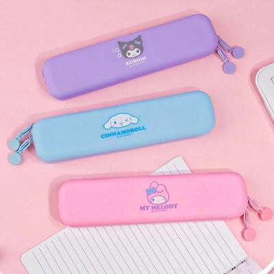 Cute Cartoon Kuromi Mymelody Silicone Pencil Case Cinnamorol