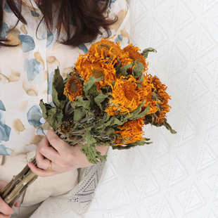 饰拍摄道具背景花束云南干花直发 向日葵干花花束复古风家居插花装