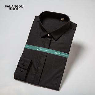 竹商纤维长袖 职o业工装 衬衫 作服男女务短袖 刺绣工log 定制夏季 正品