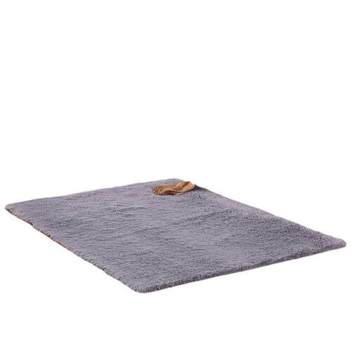 简约纯色丝毛pv绒扎染长毛茶几客厅卧室阳台家用地毯地垫carpet