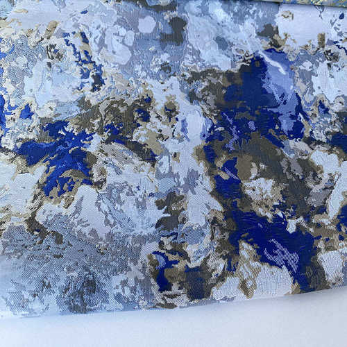 2023年厂家直销新款油画梭织提花高端款梭织提花面料