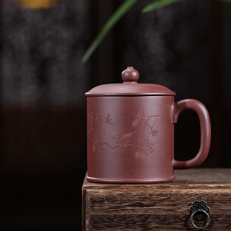紫砂茶杯宜兴厂家直销 办公室礼品私人礼品logo泡茶水杯茶具