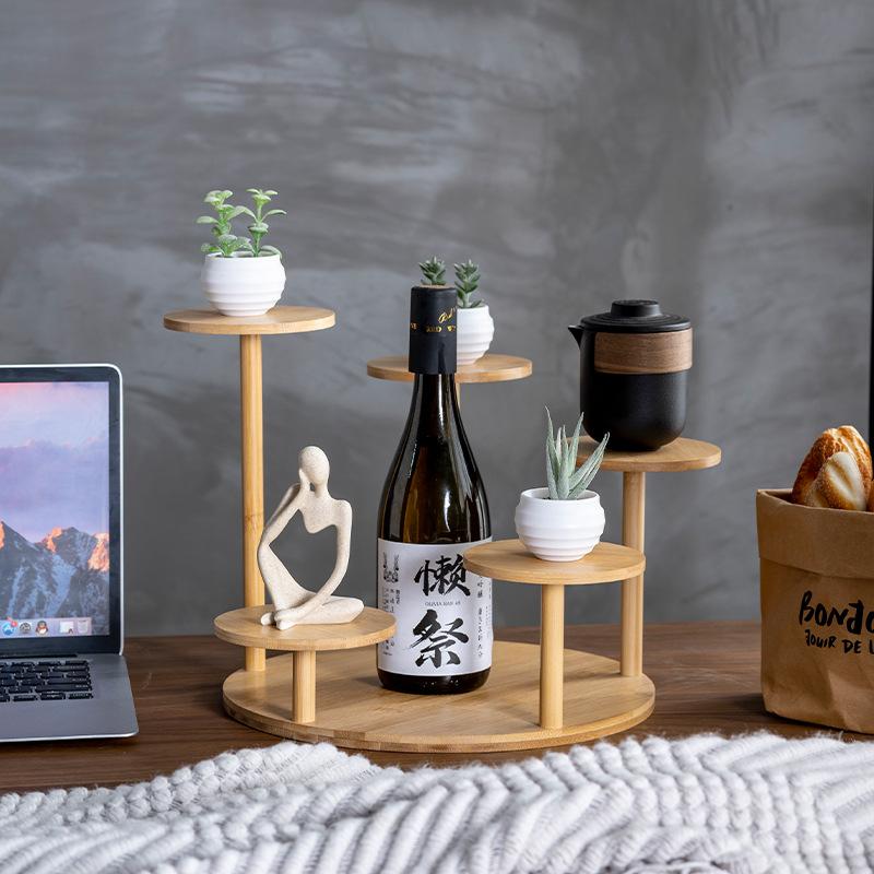 楠竹客厅花架花架桌面装饰花几