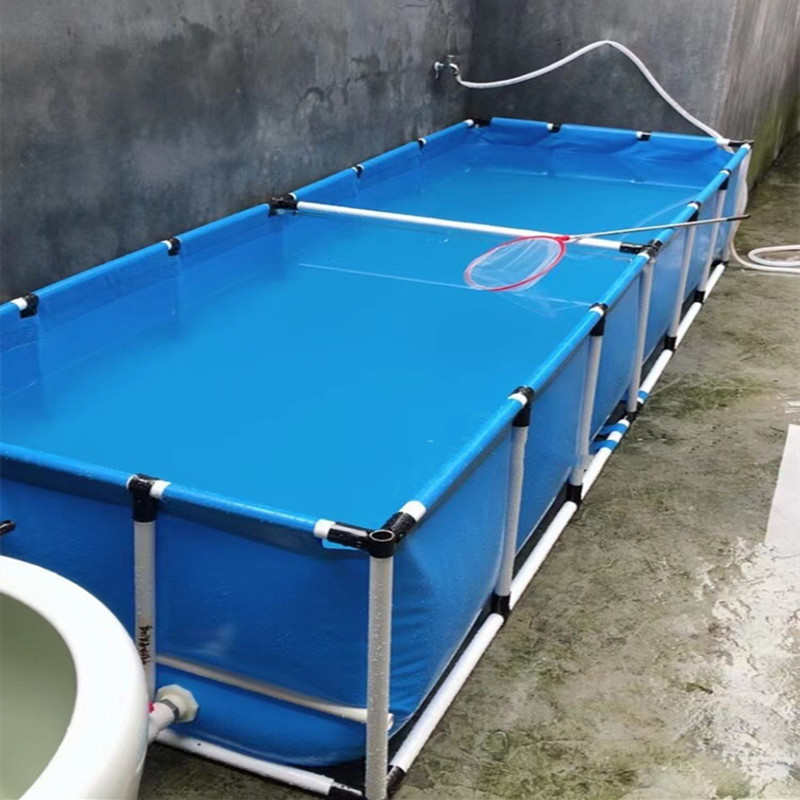高密度帆布鱼池帆布水池养 PVC帆布鱼池加厚防水布帆布鱼池养殖池