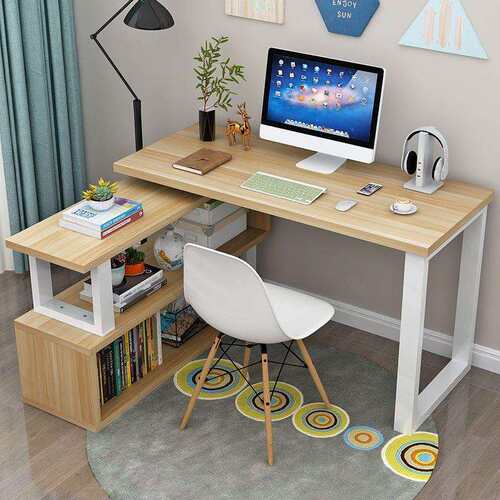 台式桌电脑10026968书桌带柜一体桌书简约家用转角l卧室学型生拐