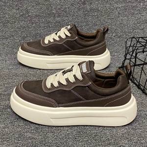 潮牌男鞋秋季新款百搭潮鞋韩版厚底板鞋潮流青少年运动休闲鞋