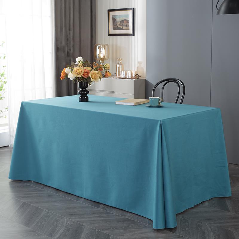 高档定制纯厚桌桌布长方形罩色商务台布加展会广告地推办公室会议