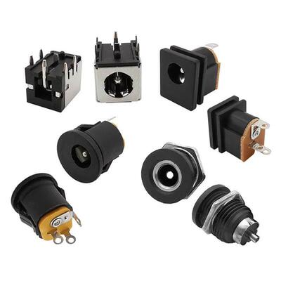 10Pcs DC Power Jack Socket Connector 5.5*2.1mm 3.5x1.3mm Mal