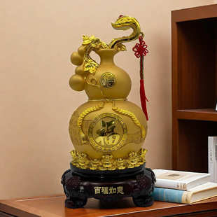 葫芦摆件意办公百厂家工艺批发可入户树脂旋转福如玄关工艺品