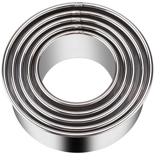 12头不锈钢圆形卡通包模具光级牙极蛋糕水果蔬菜饼干切模花边工具