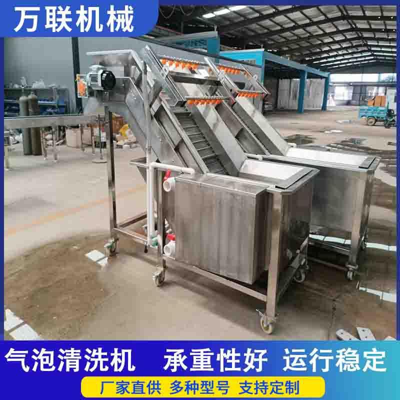 果蔬气泡清洗机花生大枣香喷淋式清洗设备土豆鱼腥草加工流水线