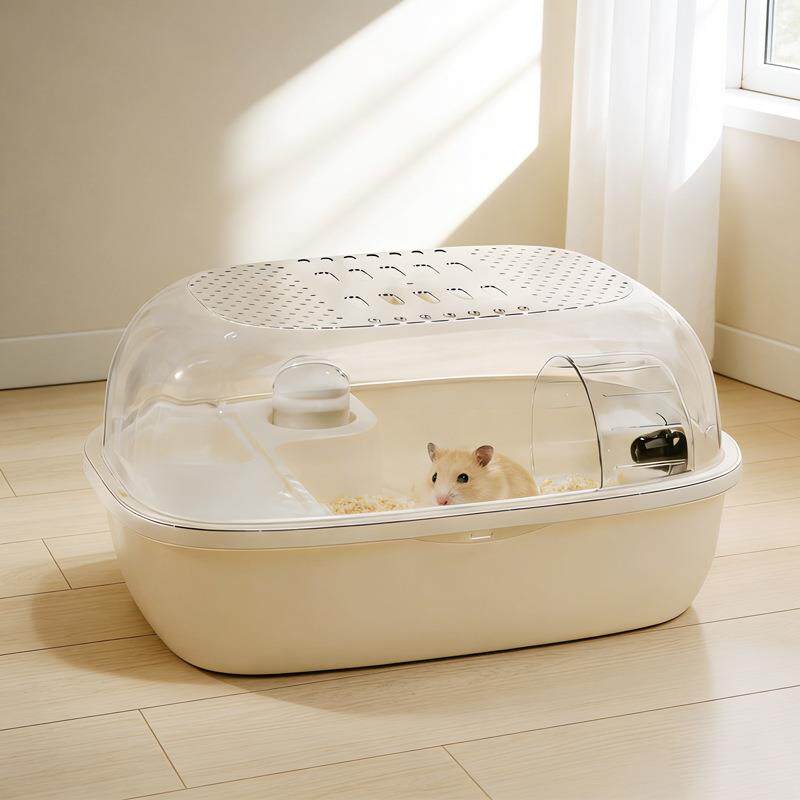 中号仓鼠笼子透明全景豪华特大别墅金丝熊窝三线小鼠专用宠物用品