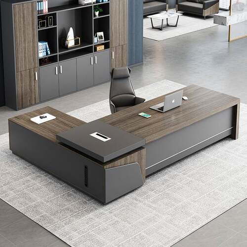 办公桌老板桌简约现代总裁桌办公室家具广东轻奢经理大班台主管桌