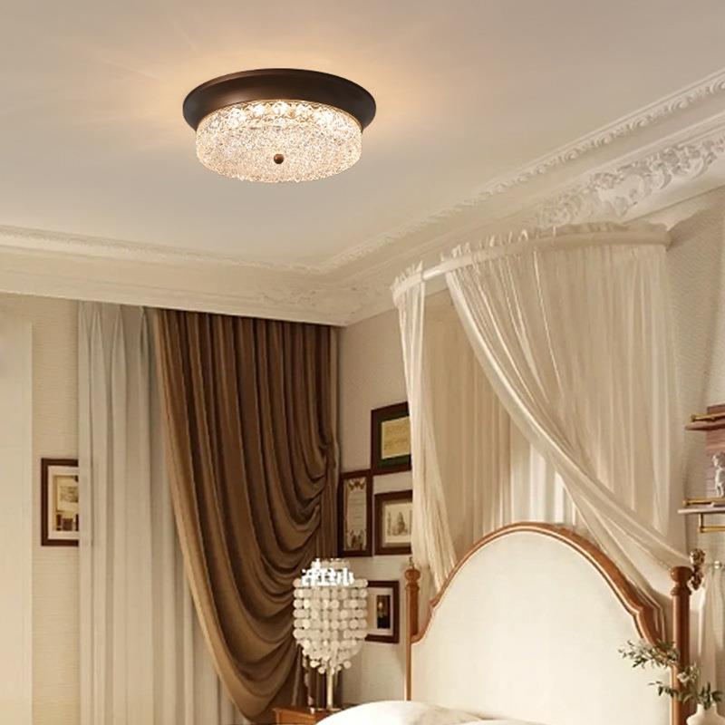 复古吸灯美式村圆形乡卧室灯989顶简约大气厅书房灯新餐款氛围感