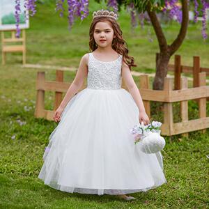 儿童礼服女童公主裙蓬蓬纱裙洋气花童婚纱裙主持人钢琴演出服走秀