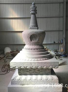 石材雕刻六塔2402厂家石层雕八角片塔图寺庙石塔经憧造价
