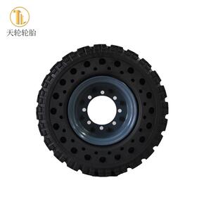 合力杭叉3.5吨前轮28x9-15后轮650-10叉车减震孔实心轮胎