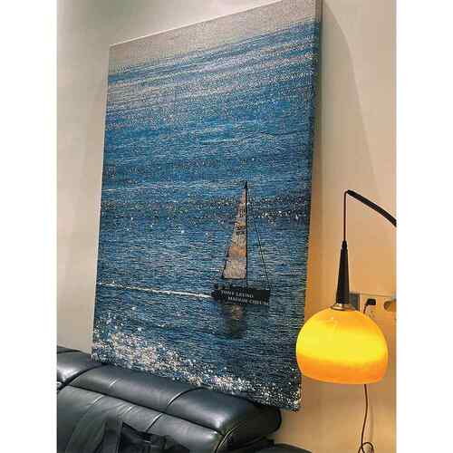 一帆风顺 现代简约轻奢客厅装饰画沙发背景墙壁画高级感玄关挂画
