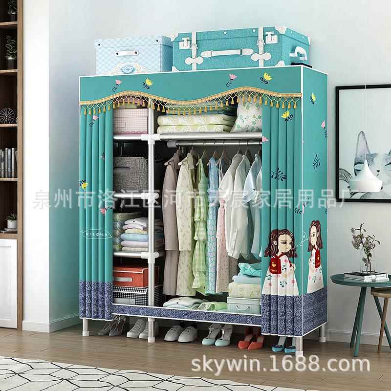 全钢架简管易衣柜小单人钢加粗加固宿舍P出租房C2568/1学08并C256