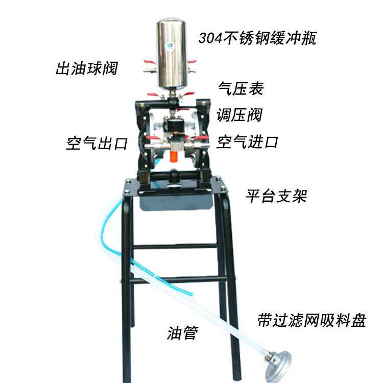 速豹AS-15铝合金隔膜泵4分20MM气动带架隔膜泵油漆泵混合搅拌泵