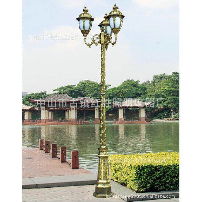 三头欧式庭院灯别墅花公园小区草坪路灯景观灯室户外灯高杆灯防水
