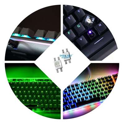 机械键盘专用3528RGB/6028RGB共阳反贴红绿蓝三色七彩全彩LED灯珠