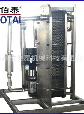 食品级板式换器冷热交器热板式灭菌适XJV机合流体加热冷换却效果