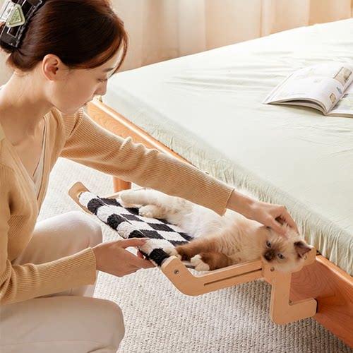 宠物猫晒太阳床边吊床吊床沙发