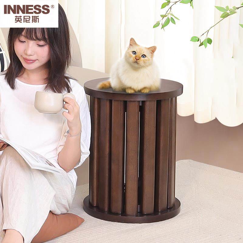 英尼斯 实木凳子可叠放圆凳家用叠叠乐餐桌餐凳收纳堆叠板凳椅子,住宅家具,其它凳子,淘宝优惠券,粉丝福利购,淘宝优惠卷