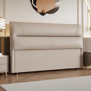 2025新款床头软包靠背一体落地实木单买轻奢高级感榻榻米单买床头