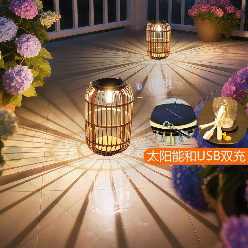 照明阳庭院落FX-DL253地灯能户外手提编织氛草坪围防水院太子灯饰