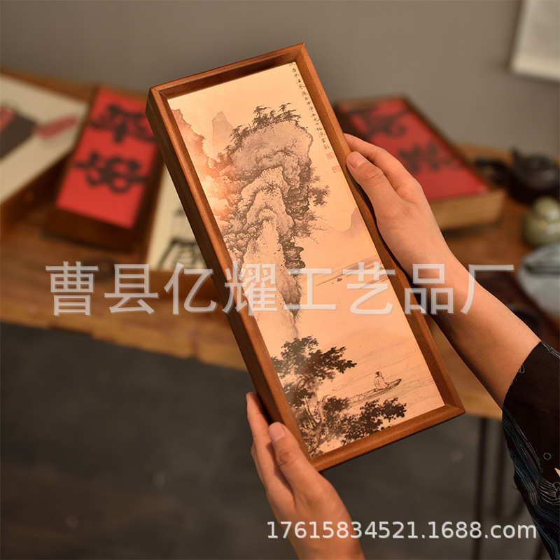 木礼盒包装盒礼盒茶岩茶写字随手盒茶木罐小泡茶叶盒精品盒批发摆