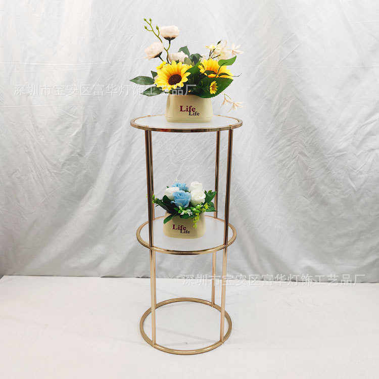 新款婚庆道具铁艺电镀几何花架双层可拆卸婚礼现场酒店主桌装饰架,节庆用品/礼品,吊顶纱幔,淘宝优惠券,粉丝福利购,淘宝优惠卷