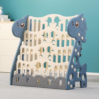 儿书童架简易家用落地宝卡宝玩PPU收纳柜幼儿园多层塑具料通绘本