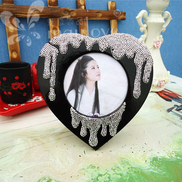创意微镶厂家直销 时尚奢华相框 流水贴钻像框相架创意礼品