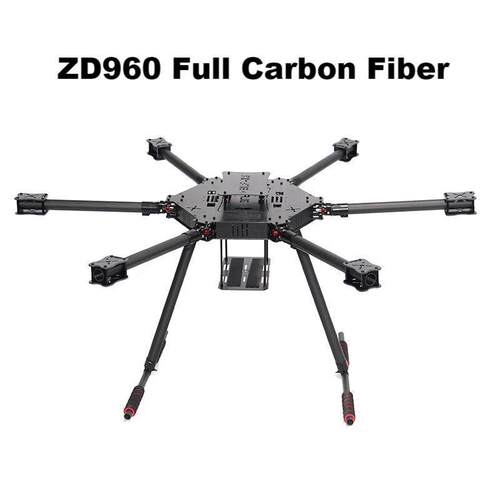 博立方ZD960 PIXHAWK PRO M8N全碳纤维六旋翼架 915MHZ 500MW V5