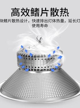 亚明超亮鳍片led工矿灯厂房天棚灯工厂车间仓库工业防眩晕照明灯