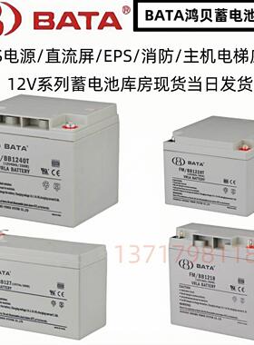 BATA鸿贝蓄电池FM/BB1228T 12V7A12A18A20A28A40A65A100AH消防UPS
