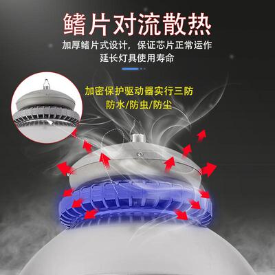 亚明银钻系列工矿灯照明防眩led高亮100150W仓库车间吊灯罩厂房灯