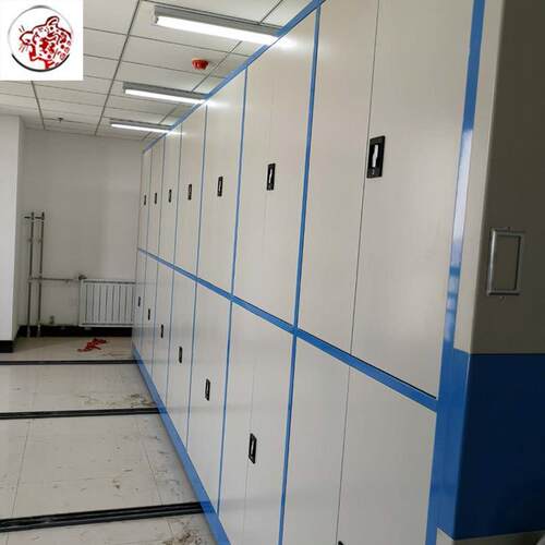 平移式钢密集架资料档案JQB-M手动转盘四门可移件文制密集柜动办