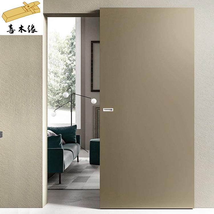 无轨道隐形推拉门无轨道推拉门隐形幽灵门卫生间门室内门