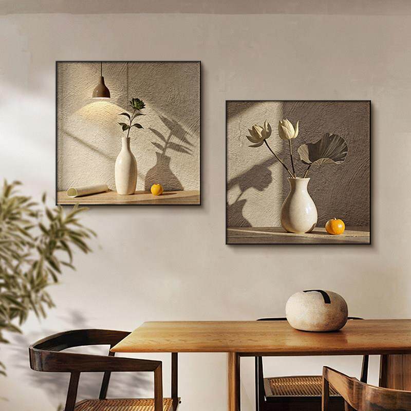 万如意饭装饰画画轻奢高级感厅客柿厅背景墙挂画DB2662餐桌组合壁